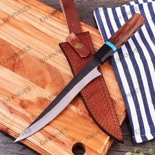 "13 Handmade D2 Steel Slicing Sharp Premium Fillet Knife with Sheath