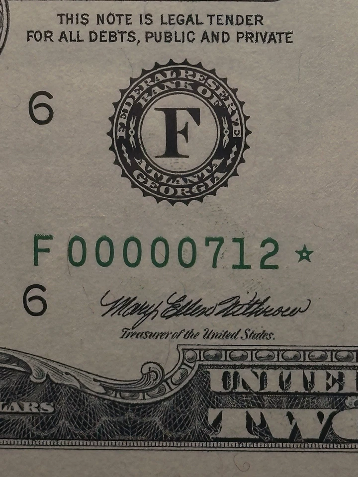 1995-2 DOLLARS STAR NOTE And LOW NUMBERS Very Nice Piece For Your Collection - Image 4 of 4