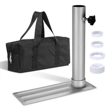 Apluschoice 2.4" Flag Pole Metal Tire Mount Tailgate Wheel Stand Holder