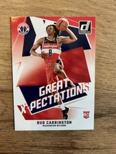 Bub Carrington 2024-25 Panini Donruss Great X-Pectations Disco RC #18 Wizards