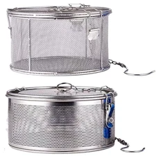 Stainless Steel Fine Mesh Spice Filter Perforated Strainer Seasonings Basket