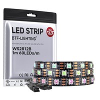Btf-Lighting WS2812 1M 60 Leds/Pixels/M WS2812B Schwarz PCB RGB Adressierbare