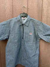 Ben Davis Short Sleeve Striped 1/2 Zip Shirt Size Medium Brand New No Tags