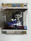 NYCC 2025 FUNKO POP! ONE PIECE BROOK W/ SHARK #141 OFFICIAL CON STICKER