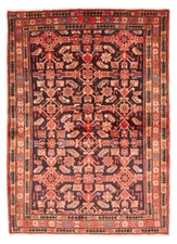 Traditional Vintage Hand-Knotted Oriental Carpet 3'7" x 5'1" Wool Area Rug