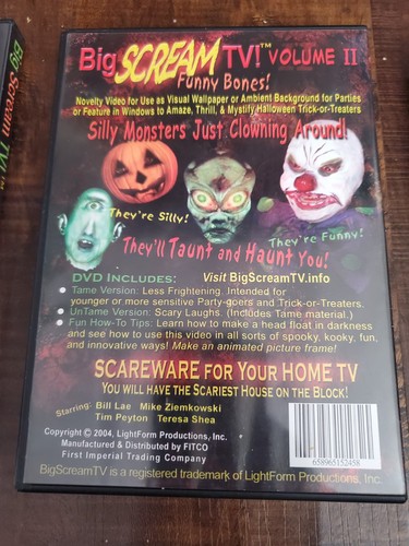 Big Scream TV 2004 DVDs Vol 1 2 3 Halloween Haunted House FX Props Decor Used On - Picture 6 of 12