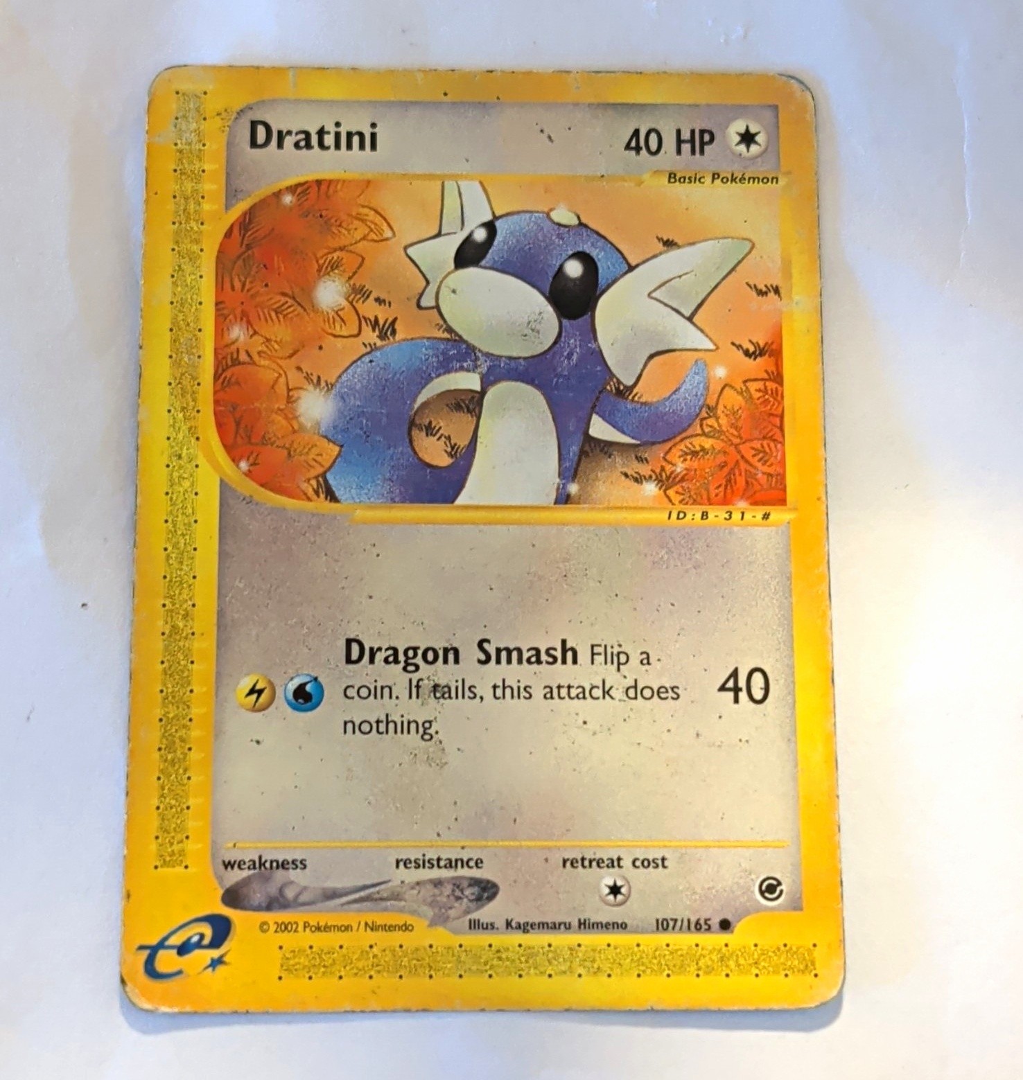 The Pokémon Company Dratini 107/165 Expedition Common Regular 2002 English 40 HP
