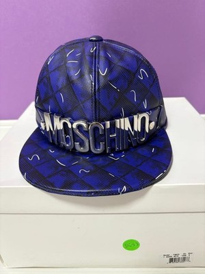 MOSCHINO blue  cap with box