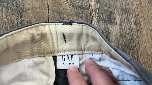 GAP Kids Uniform Straight Fit Khaki Pants, Gray, Size 5, NEW - Picture 6 of 7