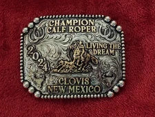 Rodeo☆2024☆Calf Roping☆Clovis New Mexico☆X~Treme Champion Trophy Buckle☆Rare☆R38
