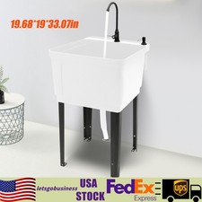 Utility Sink Laundry Tub Freestanding Utility Sink with Practical Faucet