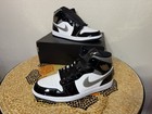 Air Jordan 1 Mid SE black Metallic Silver White Size 12M