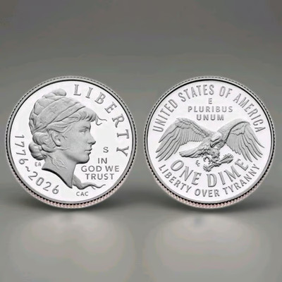 2026-S Silver Proof Semiquincentennial Emerging Liberty Dime-DUAL DATE