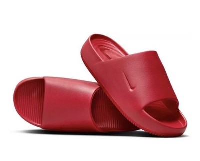 red nike slippers men