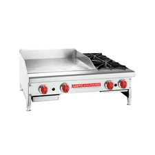 American Range AR60-48G2OB 60" Countertop Gas Griddle/Open Burner Combo
