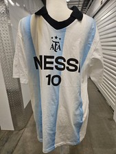 Argentina Messi Cotton  Jersey  Goodie Two Slivees  Mens Size Large