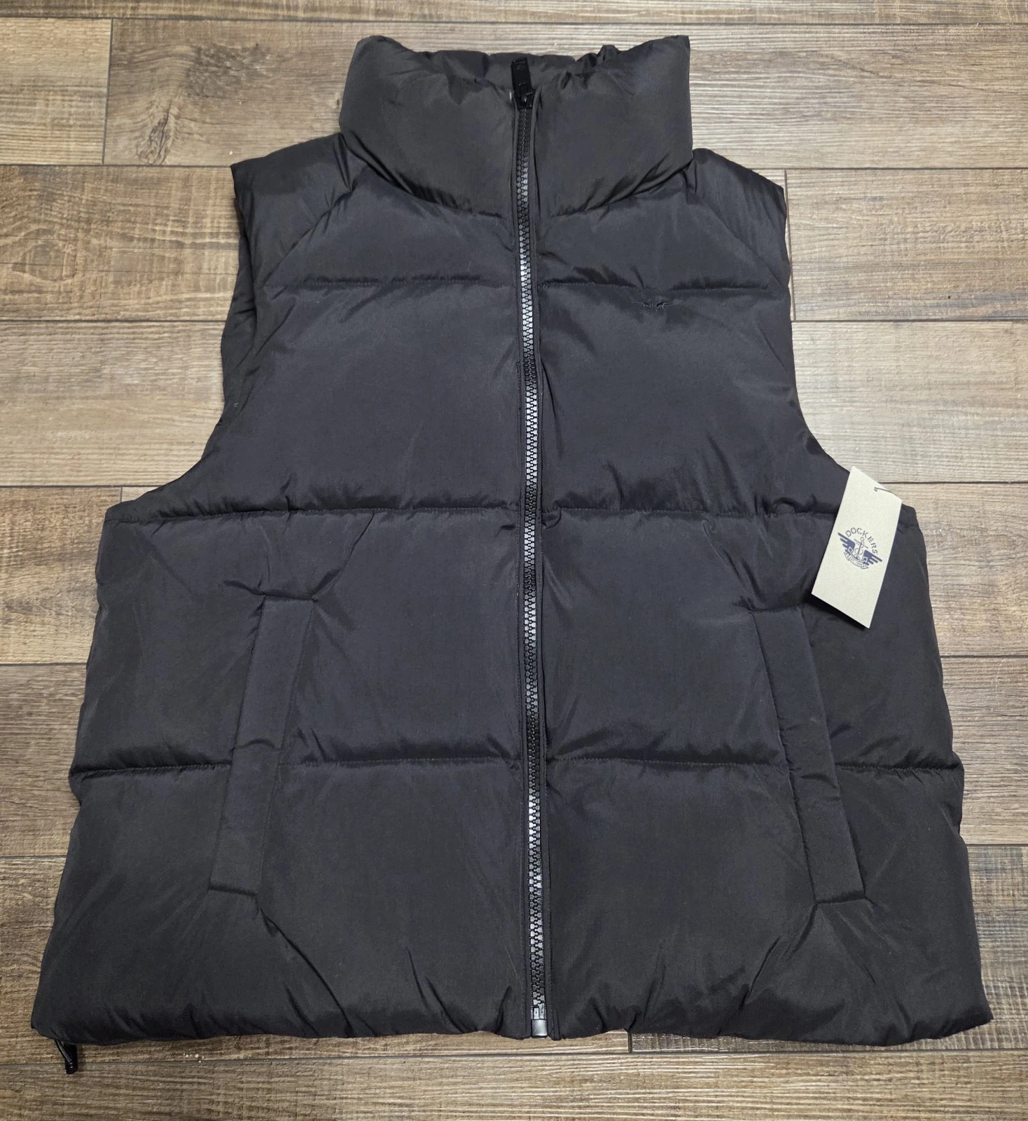 Dockers Men's Box Quilted Black Puffer Vest Size Large