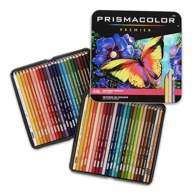 Prismacolor Premier Colored Pencils, Soft Core, Assorted Colors, 48 Count