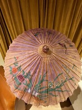 Vintage Japanese Paper Parasol Kokeshi Doll H...