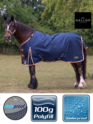 GALLOP 100g WEIDEDECKE PFERDEDECKE Lite mittelschwer Galopp Trojan Duraproof Standard Hals