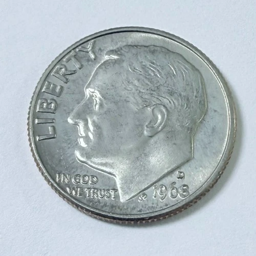 1968-D Roosevelt Dime 10c Coin AU About Uncirculated Condition #5926