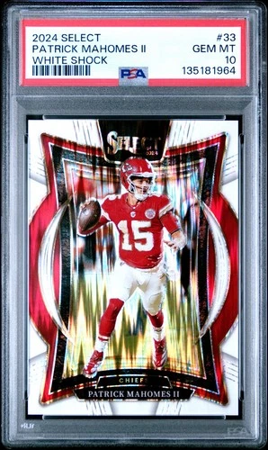 2024 Select PATRICK MAHOMES White Shock /199 #33 PSA 10 GEM MINT Chiefs 🐐