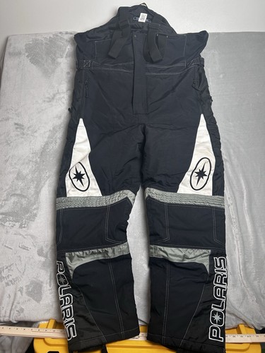 Polaris Snowmobile Bibs Mens XL Black Velocity Snow Pants Embroidered Thermolite