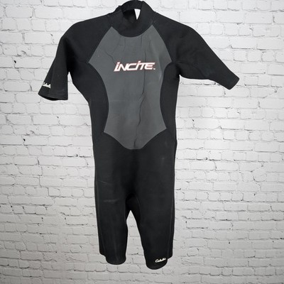 Incite Cabela's Black 2:2 Aqualite Short Sleeve Shorty Springsuit Wetsuit Medium