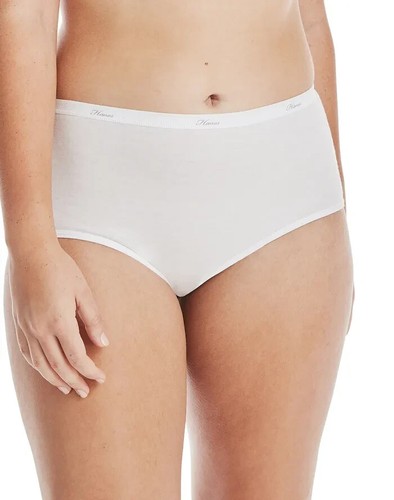 Hanes® Originals Women's Brief Underwear, Moisture-Wicking, 6-Pack "100% COTTON" - Picture 1 of 9