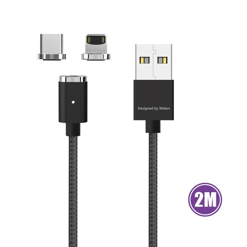 WSKEN Lot Mini 2 Magnetic Micro Type-C Charge Cable For iPhone 12 HUAWEI Samsung - Picture 19 of 35