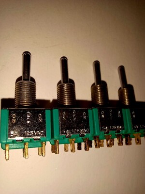 (LOT of 4*) Toggle Switch JBT  ON-OFF-ON 3 Position 5A 125V AC made in USA 