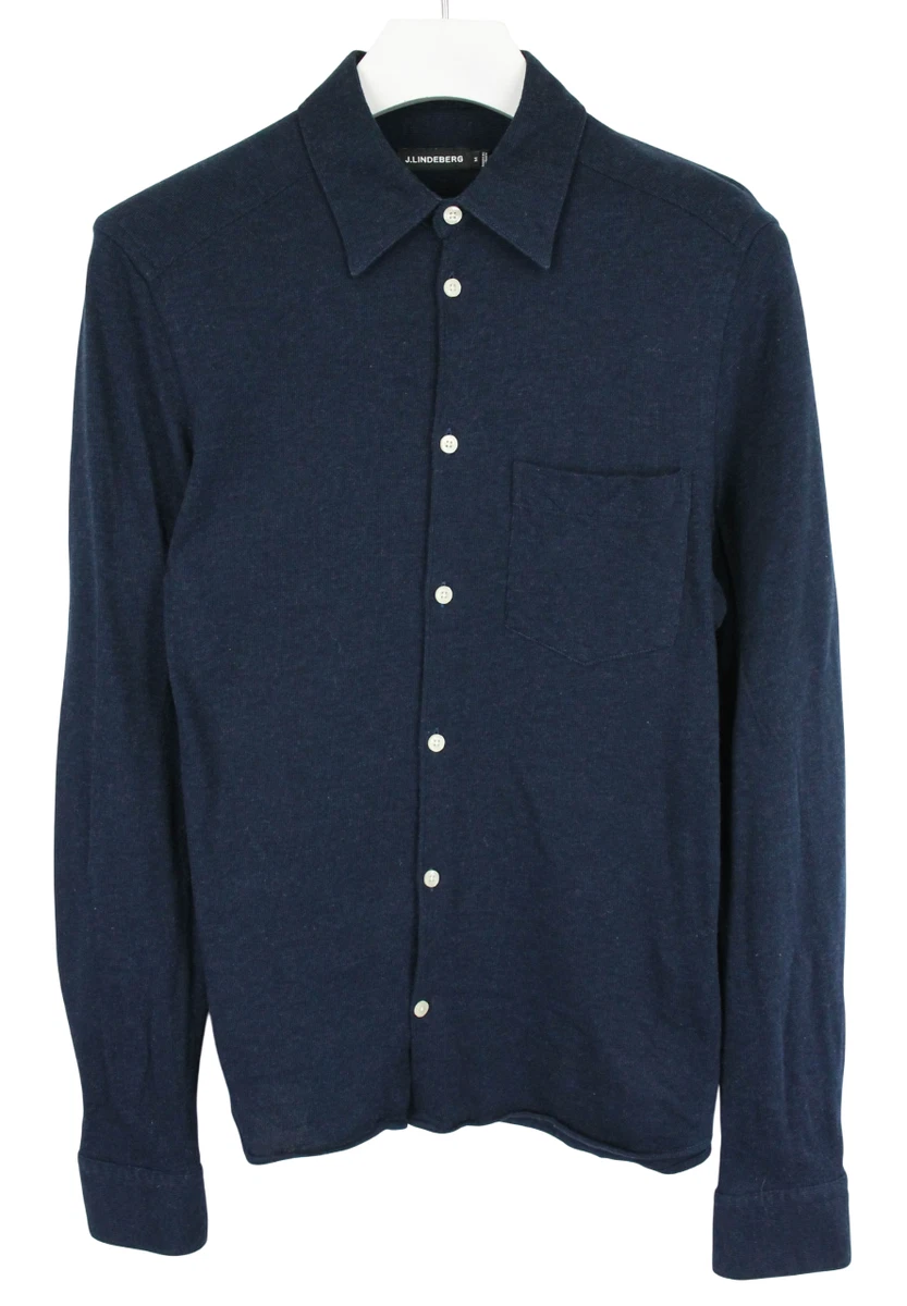 Chemise Homme J.Lindeberg Rayée Lin Et Coton - Taille M - Manches Courtes Beige