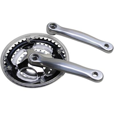 Pédalier VTT 7/8v. M5 Alu Noir 170mm 42-34-24 Avec Pare Chaine Fume Marque Sunrace Materiel Pour Velo Pedaliers De Velo