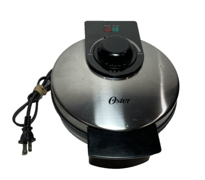 Oster Waffle Belgian Maker Stainless Steel Black Base Sunbeam Model: CKSTWF1-DM