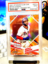 2021 BRYCE HARPER #25/25 STADIUM CLUB CHR. BEAM TEAM-ORANGE REF. #BTC4 MINT 9 