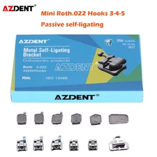 Dental Ortho Passive Self Ligating Brackets Brace Mini Roth.022 Hk345 AZDENT