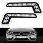 2x Universal 12V 8 LED White Daytime Running Light DRL Driving Bumper Fog Lamp.