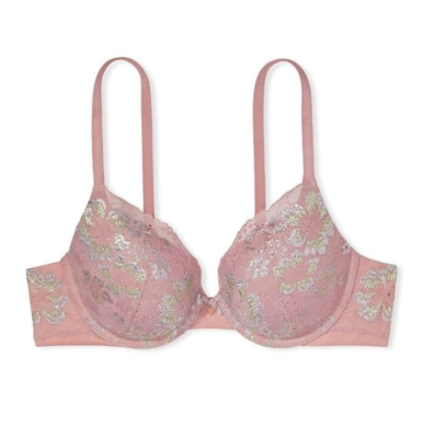 VICTORIA'S SECRET 34C Body Bra - Perfect Shape Push Up - Floral