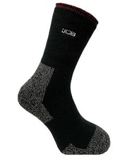 JCB Thermasocks Work Boot Walking Sock Black Khaki 6-8.5 - 9-12 Uk size, 1 pack
