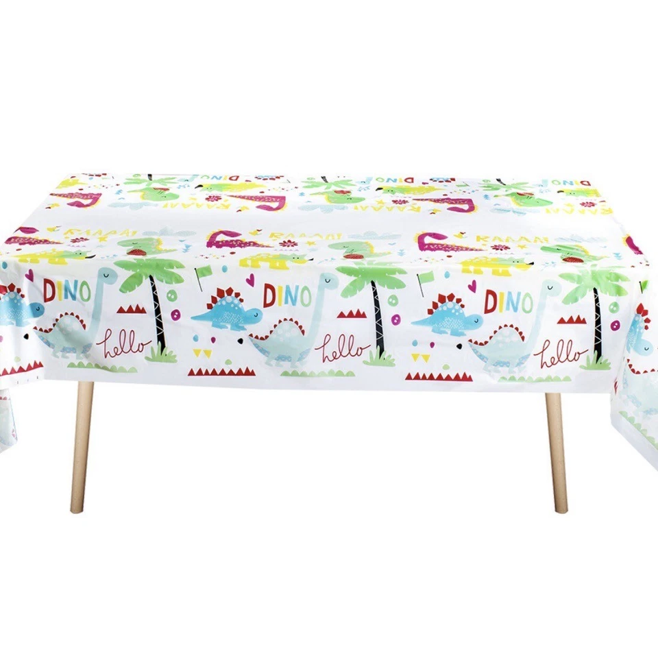 Suministros temáticos de dinosaurios de fiesta para 10 niños vajilla niño tela conjunto de pancartas Foto 3 de 4