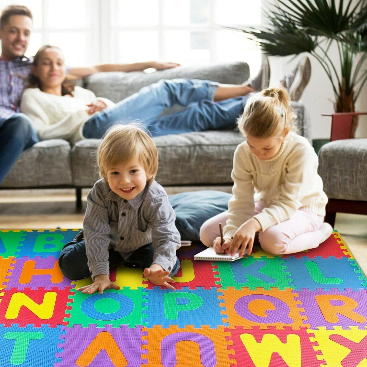 Baby, Kids 26pcs Alphabet Play Mat Educational Soft EVA Foam Interlocking Mat