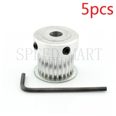 5pc HTD3M Timing Pulley 24 Teeth 6.35mm Bore 11mm Width K-type for Stepper Motor