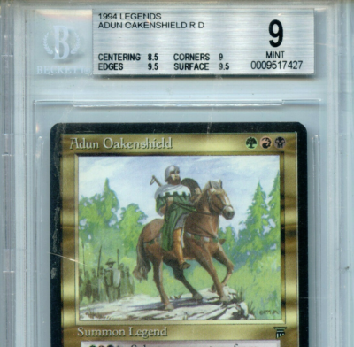 MTG Legends Adun Oakenshield BGS 9.0 (9) Mint Magic Card Amricons