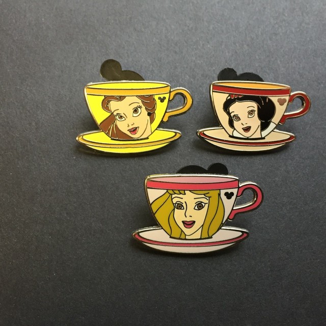 Hidden Mickey Mystery Princess Tea Cups 3 Pins ONLY Disney Pin 71377 eBay
