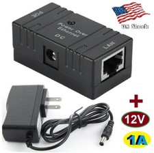 Passive POE Injector for IP Camera Netwrok AP Device 5V-52V RJ45 plug  12V-1A