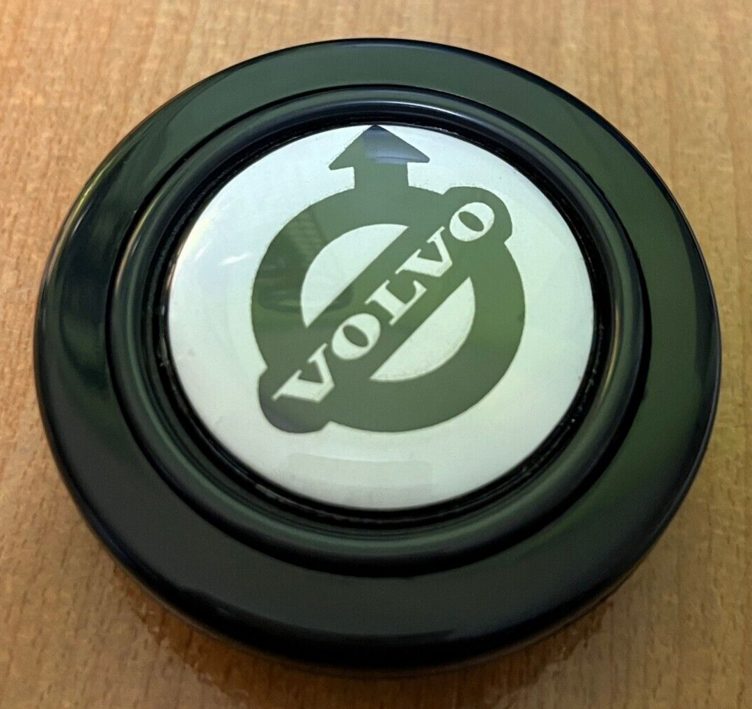 Volvo Logo White Horn Button for Sparco OMP Nardi Steering Wheel