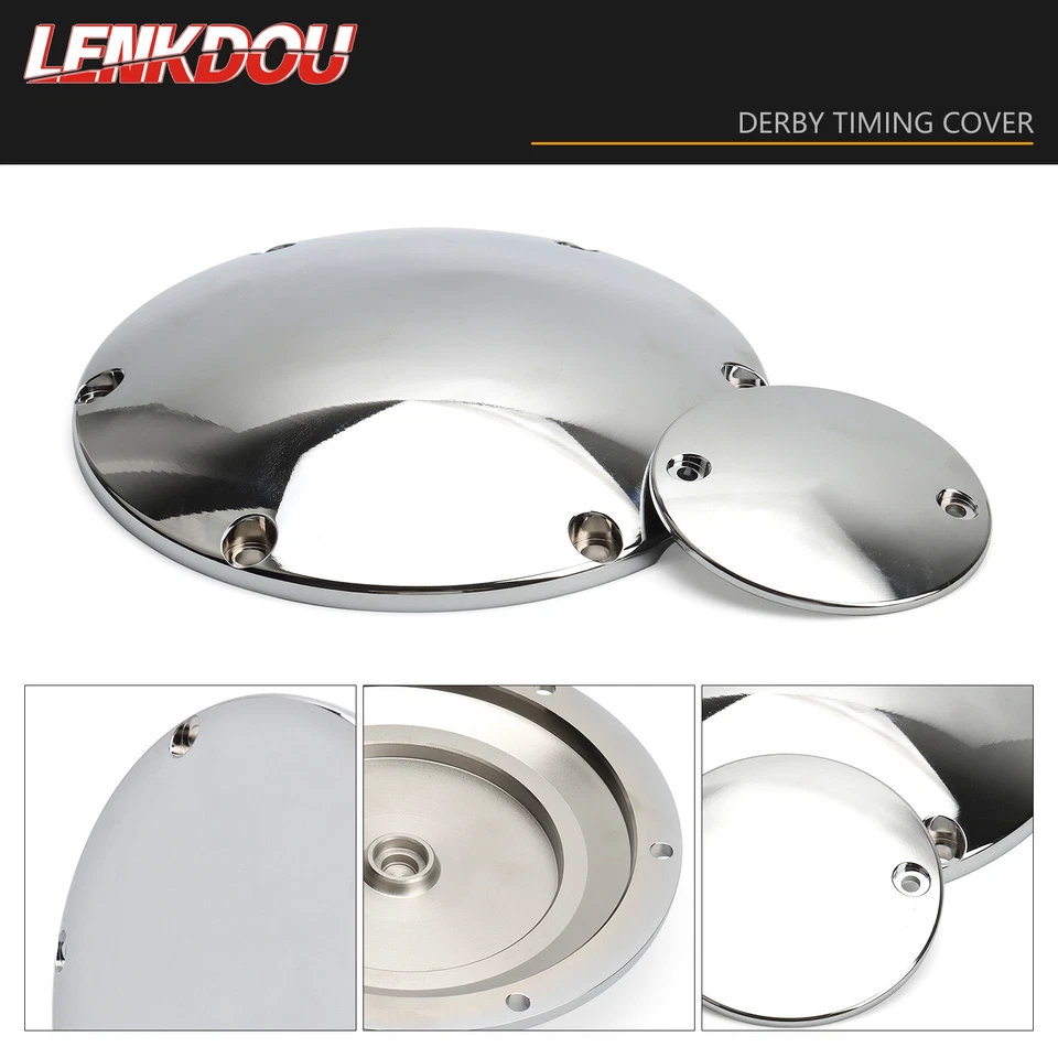 Cubierta de temporizador Derby cromada para Harley Sportster 1200 883 XL 72 48 2004-2022 Foto 2 de 4