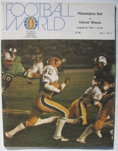 World Football League Program Philadelphia Bell v. Detroit Wheels 1974 - 第 1/5 張圖片