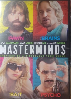 Masterminds (DVD 2016) Zach Galifiankakus Owen Wilson Comedy Movie