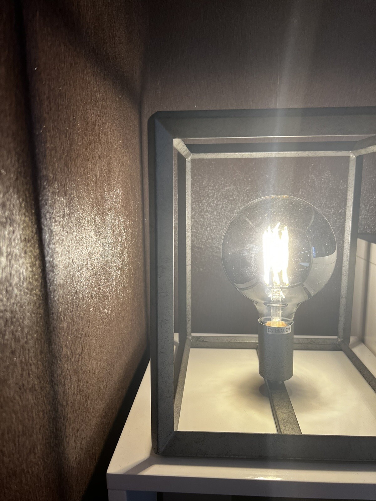 Cube lumineux industriel vintage déco loft lampe de table salon - 4